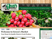 Tablet Screenshot of greensmeatmarket.com